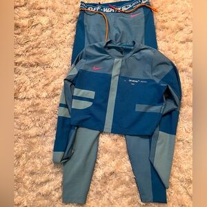 Off-White Blue and Pink Women's Jumpsuit